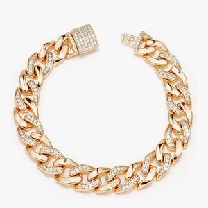 NEW 18K gold filled Gold Cuban Link Bracelet